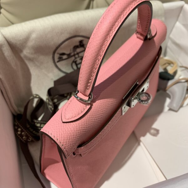 Hermes Mini 2nd Generation Handbag – Pink - Image 4