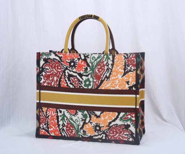 Dior Christian Flower & Balinese Print Book Tote Bag - Image 4