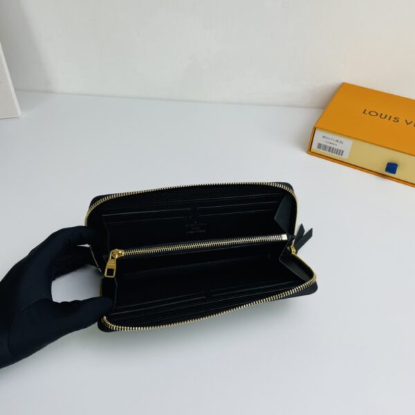 Louis Vuitton Monogram Empreinte Clemence Wallet - Black - Image 3