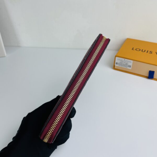 Louis Vuitton Monogram Empreinte Clemence Wallet - Red - Image 3