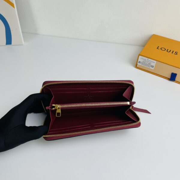 Louis Vuitton Monogram Empreinte Clemence Wallet - Red - Image 2