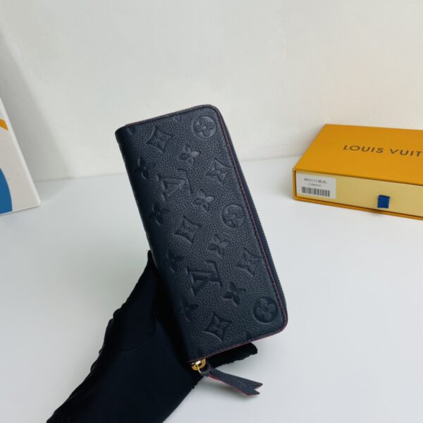 Louis Vuitton Monogram Empreinte Clemence Wallet - Blue - Image 5