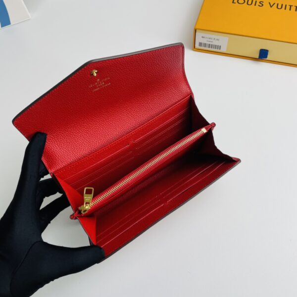 Louis Vuitton Monogram Envelope Style Sarah Wallet - Red - Image 2