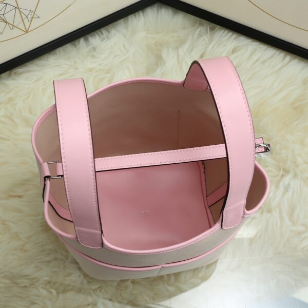 Hermes Cargo Picotin Canvas Handbag - Purple - Image 3