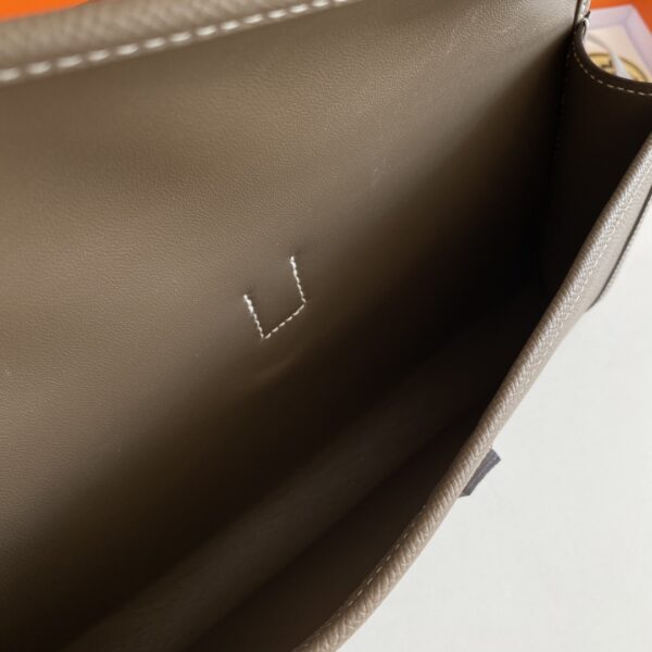 Hermes Jige Elan Sheepskin Lining Bag - Elephant Gray - Image 2