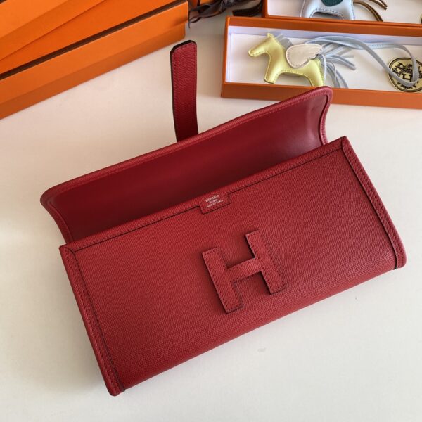 Hermes Jige Elan Sheepskin Lining Bag - Red - Image 2