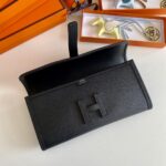 Hermes Jige Elan Sheepskin Lining Bag - Black - Image 3