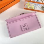 Hermes Jige Elan Sheepskin Lining Bag - Purple - Image 3