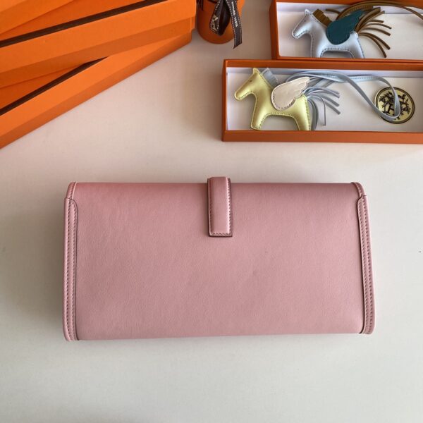 Hermes Jige Elan Sheepskin Lining Bag - Baby Pink - Image 4