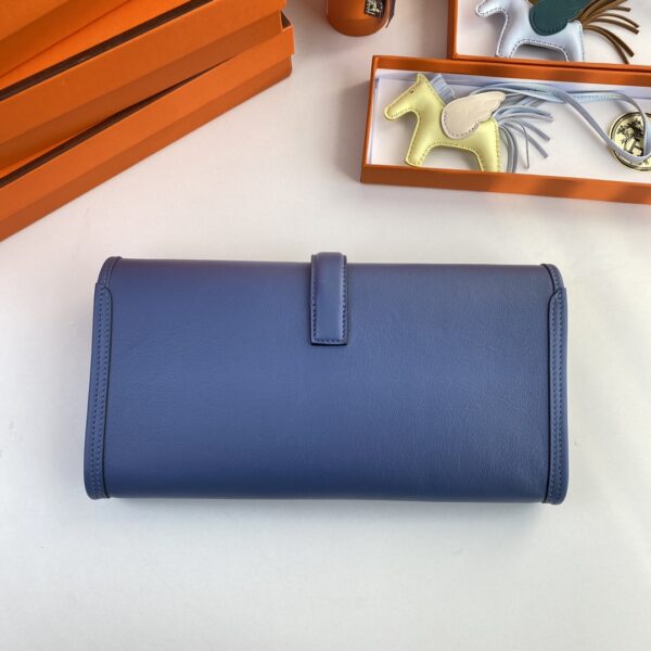 Hermes Jige Elan Sheepskin Lining Bag - Bright Blue - Image 4