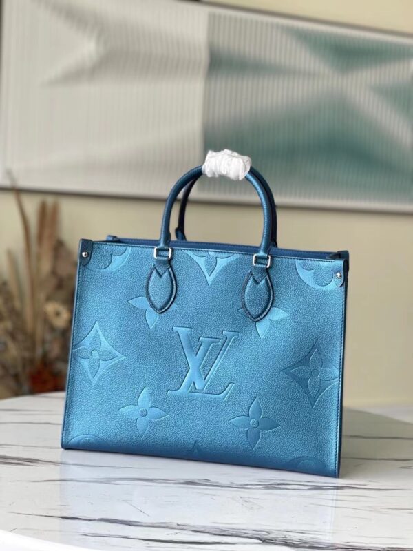 Louis Vuitton OnTheGo Medium Handbag - Blue - Image 4