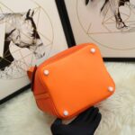 Hermes Cargo Picotin Canvas Handbag - Orange - Image 4