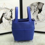 Hermes Cargo Picotin Canvas Handbag - Blue - Image 5