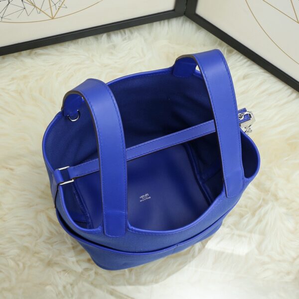 Hermes Cargo Picotin Canvas Handbag - Blue - Image 2