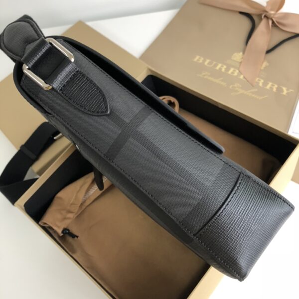 Burberry Smoked Plaid Cross-Body Bag - Black - Image 4