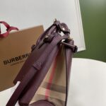 Burberry Banner Tote House Plaid Medium Handbag - Purple - Image 4