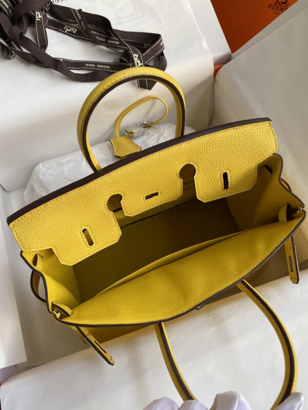 Hermes Birkin Hand-Stitched Handbag - Yellow - Image 3