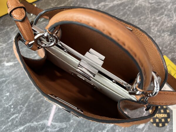 Fendi Iconic Peekaboo Medium Bag - Brown - Image 5