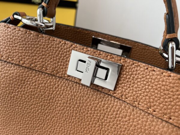 Fendi Iconic Peekaboo Medium Bag - Brown - Image 4