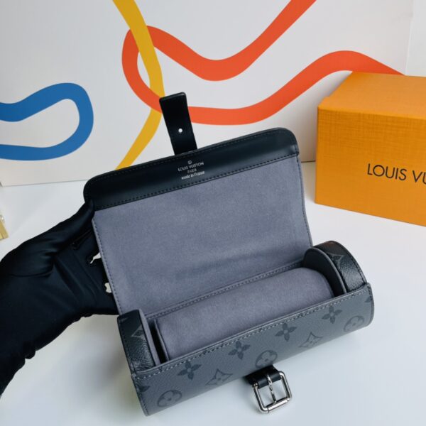 Louis Vuitton Eclipse Monogram 3 Watch Case - Gray - Image 2