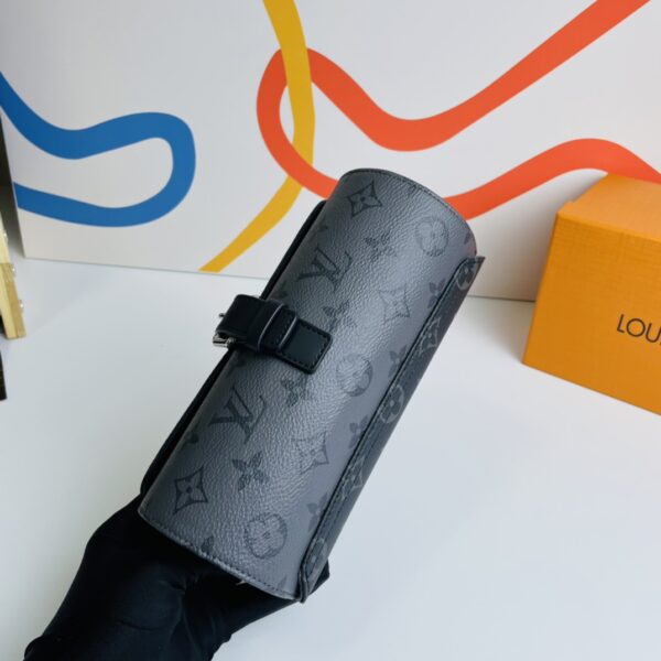 Louis Vuitton Eclipse Monogram 3 Watch Case - Gray - Image 5
