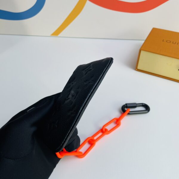 Louis Vuitton Key Case  Orange Chain - Black - Image 3