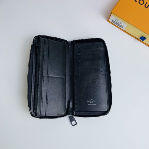 Louis Vuitton Monogram Zippy Vertical Wallet - Black - Image 3