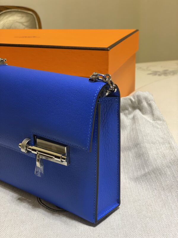 Hermes Verrou Handbag - Blue - Image 4