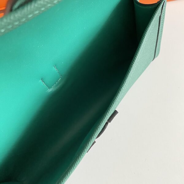 Hermes Jige Elan Sheepskin Lining Bag - Malachite Green - Image 5