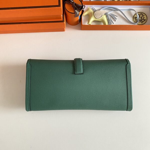 Hermes Jige Elan Sheepskin Lining Bag - Malachite Green - Image 3