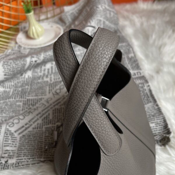 Hermes Picotin 18 Vegetable Basket Handbag - Tinware Gray - Image 4