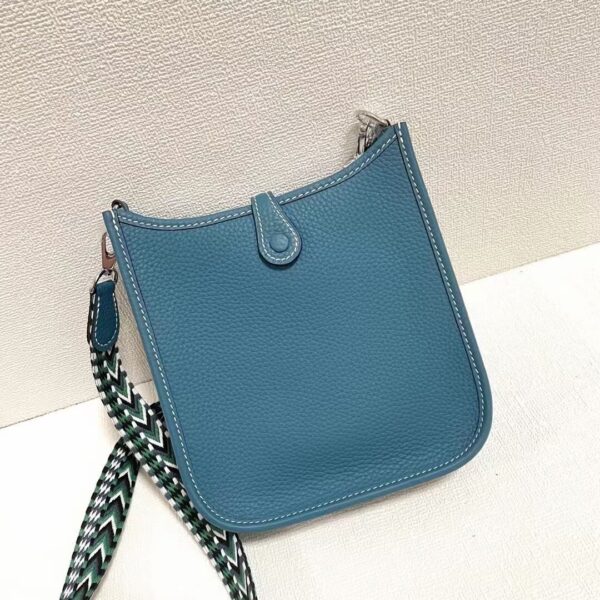 Hermes Evelyne Hollow H Letter Handbag - Blue - Image 5