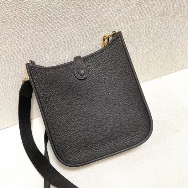 Hermes Evelyne Hollow H Letter Handbag - Black - Image 5