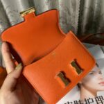 Hermes Kang Kangjia's Mini Handbag - Orange (Golden Buckle) - Image 3