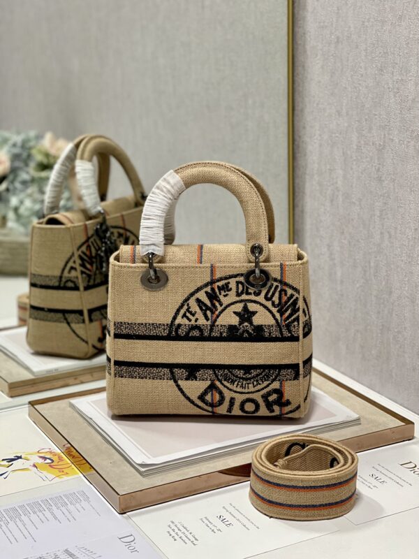 Dior Lady Embroidered Concubine Dai Bag - Brown - Image 3