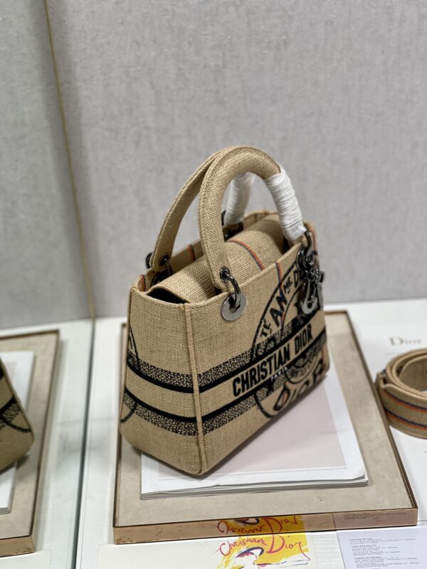 Dior Lady Embroidered Concubine Dai Bag - Brown - Image 5
