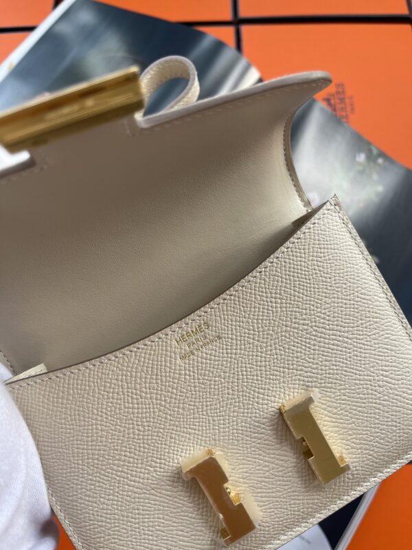 Hermes Mini Stewardess Handbag - White - Image 4