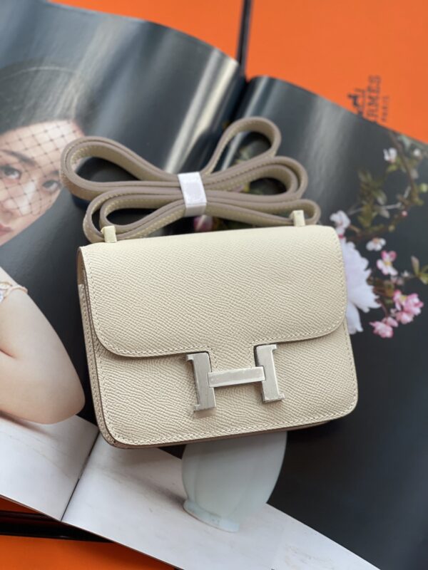 Hermes Mini Stewardess Handbag - White - Image 2