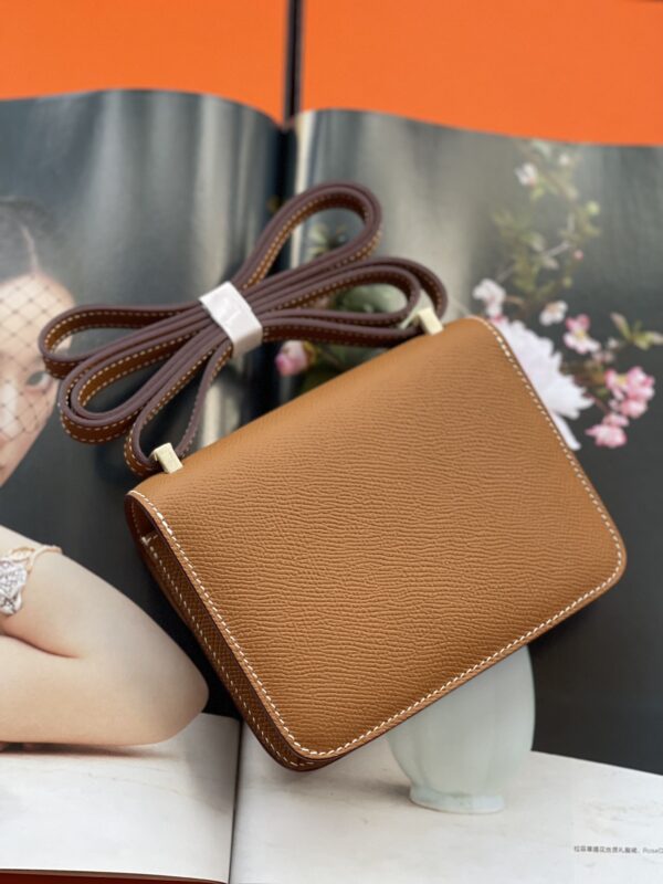 Hermes Mini Stewardess Handbag - Soil - Image 6
