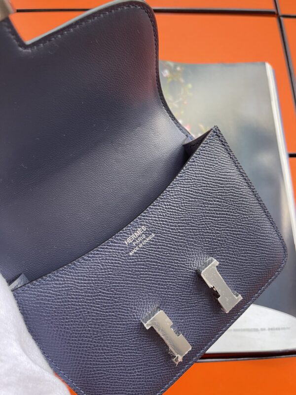 Hermes Mini Stewardess Handbag - Sapphire Blue - Image 4