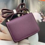 Hermes Mini Stewardess Handbag - Purple - Image 2