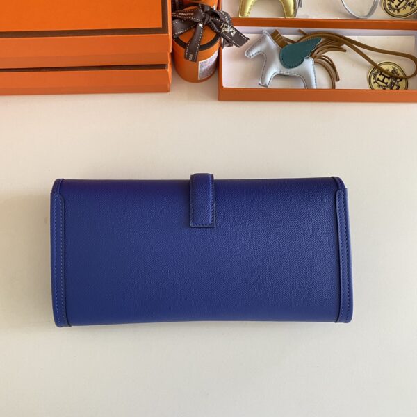 Hermes Jige Elan Sheepskin Lining Bag - Electric Blue - Image 4