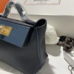 Hermes Mini2424 Handbag - Navy Blue - Image 3