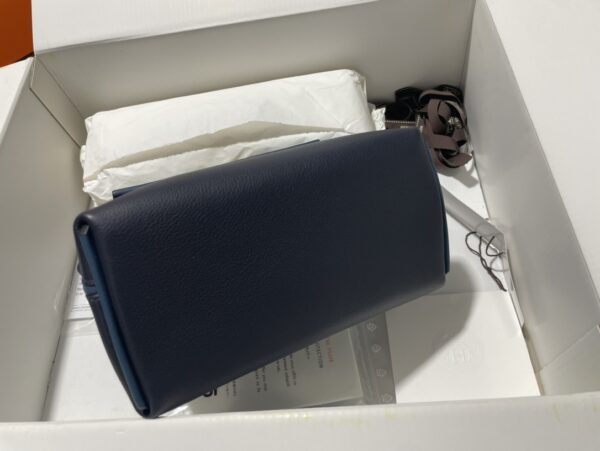 Hermes Mini2424 Handbag - Navy Blue - Image 4