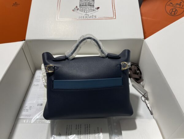 Hermes Mini2424 Handbag - Navy Blue - Image 5