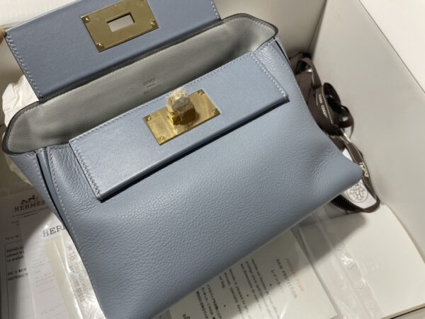 Hermes Mini2424 Handbag - Gray - Image 4