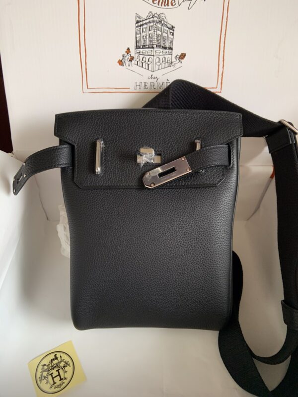 Hermes HAC A DOS Handbag - Black - Image 4
