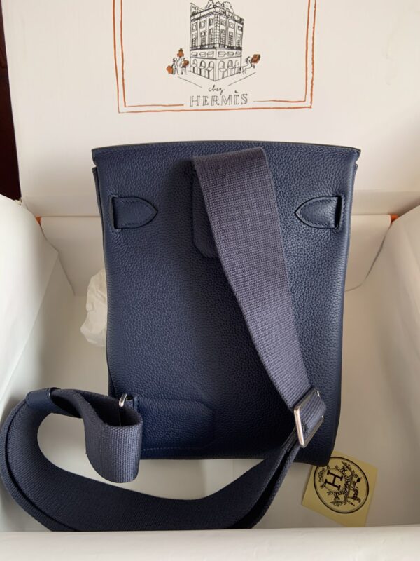 Hermes HAC A DOS Handbag - Royal Blue - Image 4