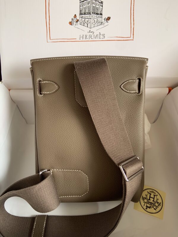 Hermes HAC A DOS Handbag - Elephant Gray - Image 5