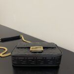 Fendi Baguette Chain Handbag - Black - Image 2